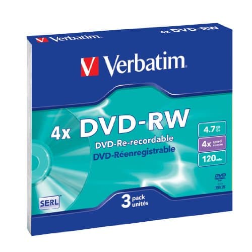 Image of Verbatim DVD-RW 4.7GB 4x Spindle Pack Scratch-resistant