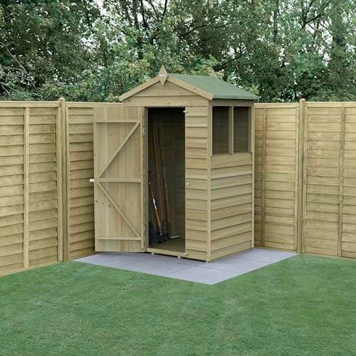 Image of Forest Garden 4LIFE Apex Shed 4x3 | Single Door | 2 Windows|25 Year Anti-Rot Guarantee