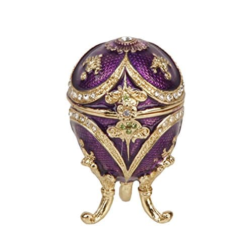 Image of Treasured Trinkets Purple Diamante Egg Trinket Box