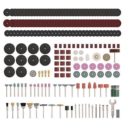 Image of Hi-Spec 225-Piece Rotary Tool Accessories Set – Sanding, Cutting & Grinding Bits for Dremel & DIY Craftwork