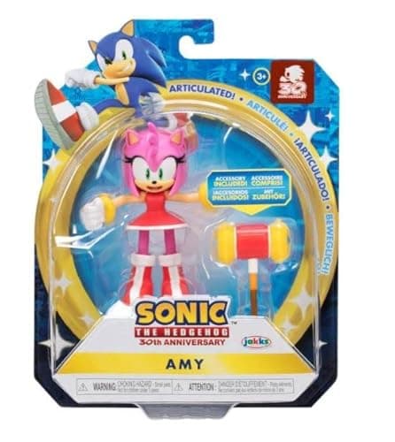 Image of Sonic the Hedgehog 10.2cm Articulated Action Figure Collection (Choose Figure) (Amy (30th Anniversary))