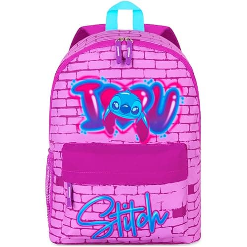 Image of Disney Stitch Backpack for Girls Teens Rucksack School Bag for Primary Secondary Sports Travel PE Kit Daypack School Supplies Stitch Gifts for Girls (Pink)