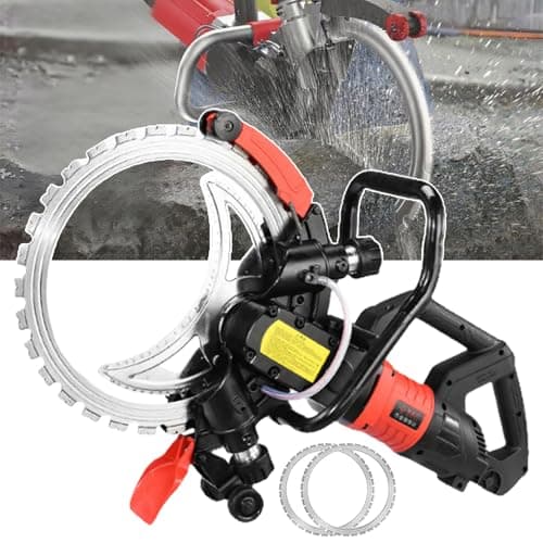 Image of Electric Concrete Saw, 9500W Wet Saw for Stone Cutting, 41cm Diamond Blade, 90° Cutting, 3000rpm, 30cm Depth for Brick, Granite, Marble, and Concrete