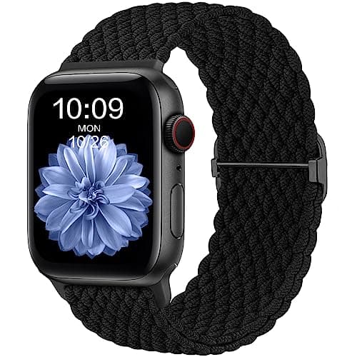 Image of CeMiKa Braided Solo Loop Straps Compatible with Apple Watch Strap 40mm 41mm 42mm 38mm, Stretchy Straps Elastic Sport Band for Apple Watch SE/iWatch Series 11 10 9 8 7 6 5 4 SE Ultra 3 2 1, Women Men