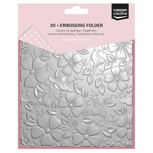Image of Nellie's Choice 3D Embossing Folder - Flowers 6 x 6 - Card Making Supplies for Journaling, Scrapbooking and Paper Crafts