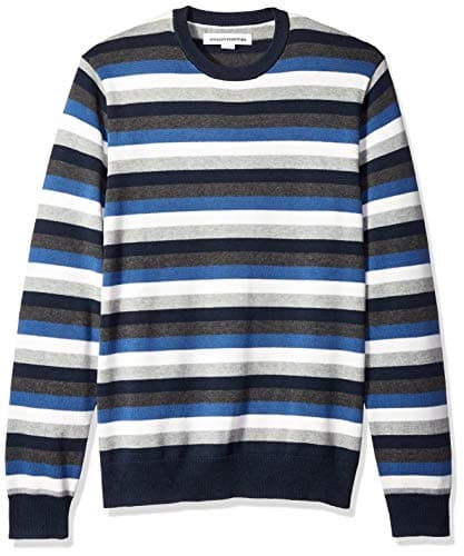 Image of Amazon Essentials Men's Crewneck Sweater (Available in Big & Tall), Multicolor Stripe, XX-Large