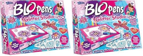 Image of John Adams | BLOPENS® Glitter Studio: Blow airbrush & add glitter effects | Arts & crafts | Ages 6+ (Pack of 2)