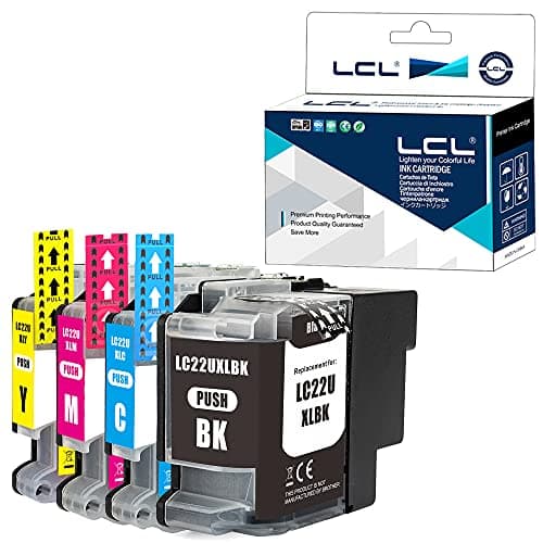 Image of LCL Ink Cartridge LC22U Replacement for Brother LC22U LC22UBK LC22UC LC22UM LC22UY XL High Yield for DCP-J785DW MFC-J985DW (4-Pack Black Cyan Magenta Yellow)