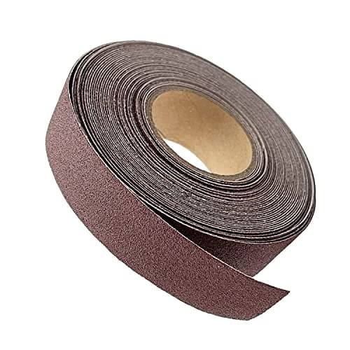 Image of 80 Grit Continuous Sandpaper Roll 2.54cm x 8m Emery Cloth Aluminium Oxide Abrasive Sandpaper Roll Drum Sander Sandpaper Rolls for Wood Furniture Finishing Metal Sanding Automotive Polishing