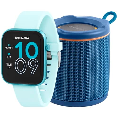 Image of Reflex Active Series 12 Bright Blue Strap Smart Watch Chill Bluetooth Speaker Bundle Gift Set