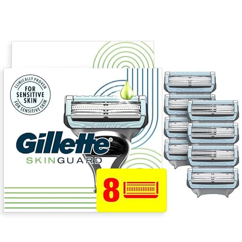 Image of Gillette SkinGuard Men's Razor Blade Refill for Sensitive Skin, 8 Blade Refills