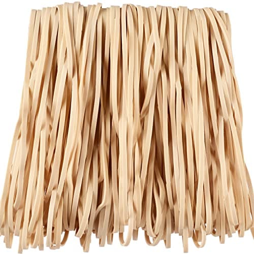Image of AOUOU Rubber Bands180mm x 3mm 60pcs Large Elastic Bands Big for Office Supplies Trash Cans File Folders Litter Box large Strong Rubber Bands Beige