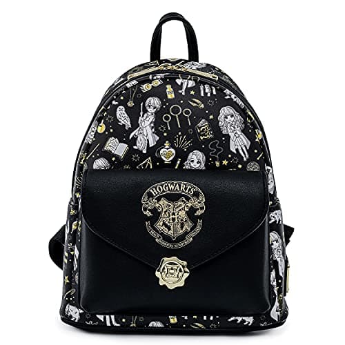 Image of loungefly Harry Potter Magical Elements AOP Mini Backpack, Multi, One Size,