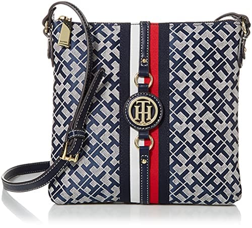 Image of Tommy Hilfiger Jaden Plus Crossbody Women's Handbag, Hilfiger Navy/White, Taille unique, Jaden Plus Shoulder Bag