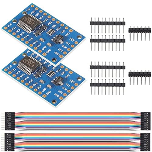 Image of Youmile 2 pcs PCF8575 IO Expander Board Module I2C to 16IO Module I/O Extension Shield Module 16 bit SMBus I/O Ports with Dupont cable for Arduino UNO R3