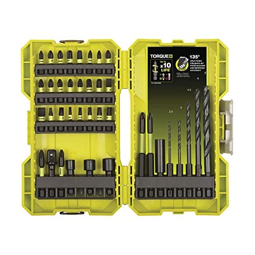 Image of Ryobi RAK38DSDI2 Impact-Rated Mixed Drilling and Screwdriving Bit Set, 38 Piece
