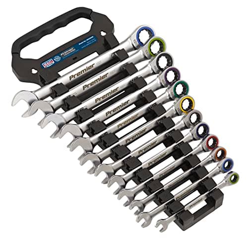 Image of Sealey Combination Ratchet Spanner Set, 12pc - Platinum Series - AK63949