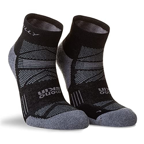 Image of Hilly Running Socks Supreme Anklet, Black/Grey Marl, L EU