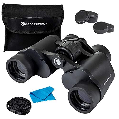 Image of Celestron 72356 LandScout 7x35mm Water-Resistant Porro Prism Binoculars with Rubber Grip Surface, Coated Lens, K9 Optical Glass, Neck Strap and Soft Carry Case, Black