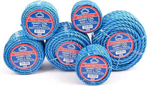 Image of EVERLASTO TRADE HANDY COILS BLUE POLYPROPYLENE POLY ROPE (10MM X 30M)