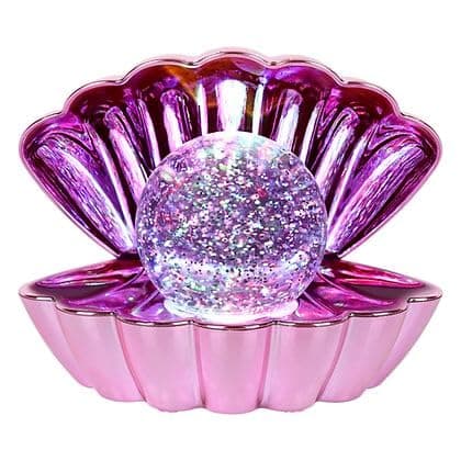 Image of Sea Shell Lamp Pearl Metallic Pink Night Mood Light Clam LED Colour Changing