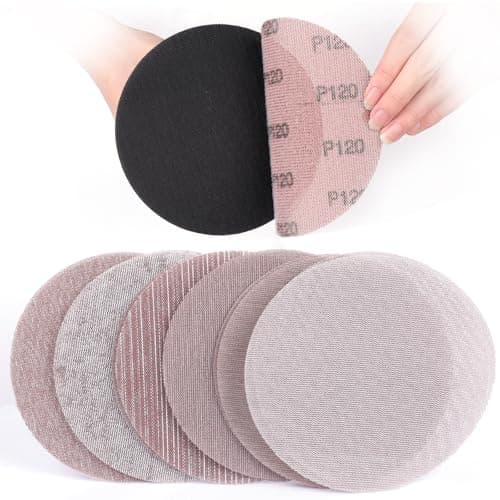 Image of Sruhrak 150mm Mesh Sanding Discs, 30 PCS Net Sandpaper 80/120/150/180/240/400 Grits Hook and Loop Sanding Pads for Drywall Sander Efficient Dust Removal Random Orbital Sander Polishing