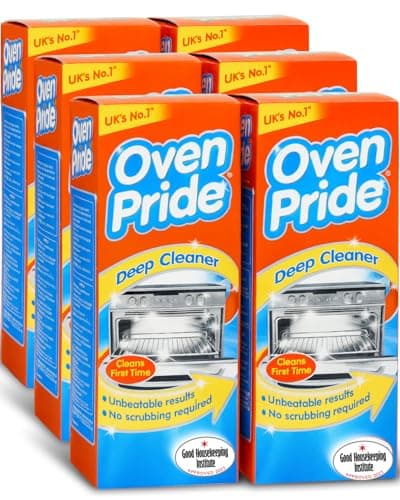 Image of 6 x Oven Pride | Oven Cleaner - 500ml Complete Oven Cleaning Kit with Safety Gloves & Cleaning Bag - Cleans First Time - Oven Cleaner Heavy Duty - Degreases Oven Without Scrubbing (Pack of 6)