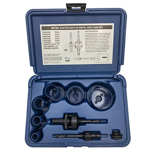 Image of Disston E0103115 Boxed Blu-Mol Bi-Metal Hole Saw Kits, 9-Piece Electrician's Kit (metric)