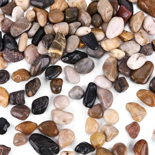 Image of VGOODALL 450g Mixed Colour Pebbles for Plants, Polished River Stones Small Gravel Rocks for Potted Plants Garden Home Decor