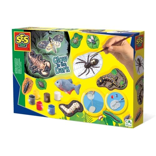 Image of SES Creative 01153 Children's Scary Animals Glow in The Dark Casting and Painting Set