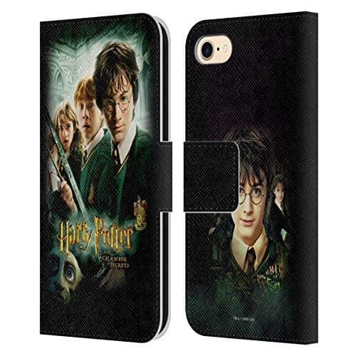 Image of Head Case Designs Officially Licensed Harry Potter Movie Poster Chamber Of Secrets III Leather Book Wallet Case Cover Compatible With Apple iPhone 7/8 / SE 2020 & 2022