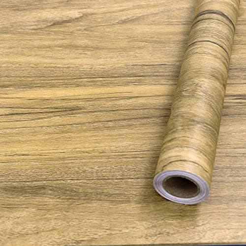 Image of Fantasnight Sticky Back Plastic 40 X 300cm, Waterproof Vinyl Film Decorative Furniture Stickers，Wood Effect Self Adhesive Vinyl Peel and Stick Wallpaper Oak,