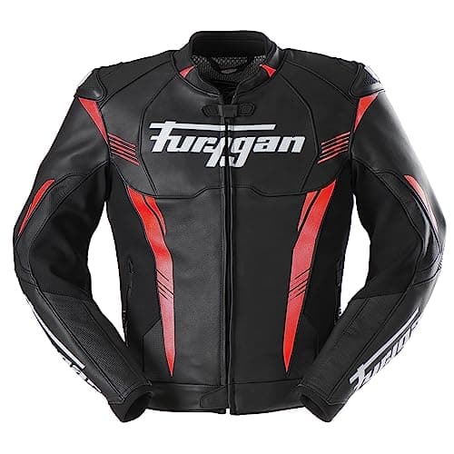 Image of Furygan Mens Pro One Jacket, Black-red-white, XXL UK