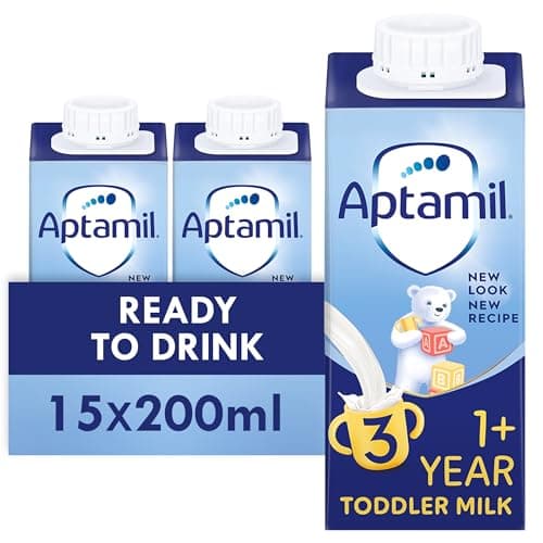 Image of Aptamil 3 Toddler Baby Milk Ready to Use Liquid Formula, 1-3 Years, 200ml (Pack of 15),package may vary
