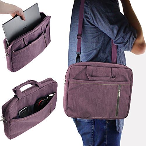 Image of Navitech Purple Sleek Premium Water Resistant Shock Absorbent Carry Bag Case Compatible with The Acer Chromebook 14 CB3-431