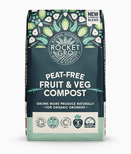 Image of RocketGro - Fruit & Veg Compost Peat-Free Superior Blend - 40L - Organic Bio-Active and N:P:K Rich Blend for Growing Healthy Produce, Fruit Trees, and Vegetables