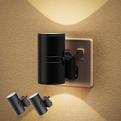 Image of JandCase Plug in Night Light (Dusk to Dawn, 0-100LM, Warm White 3000K) – Dimmable Modern Night Light, Ideal for Hallway, Bathroom, Bedroom & Stairs, 2 Pack