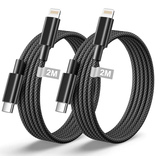 Image of Keasen USB C to Lightning Cable [MFi Certified] 2Pack 2M USB C iPhone Charger Cable Fast Charging Type C to Lightning Cable for iPhone 14 13 12 11 Pro Max X XR XS 8 Plus,iPad AirPods Pro