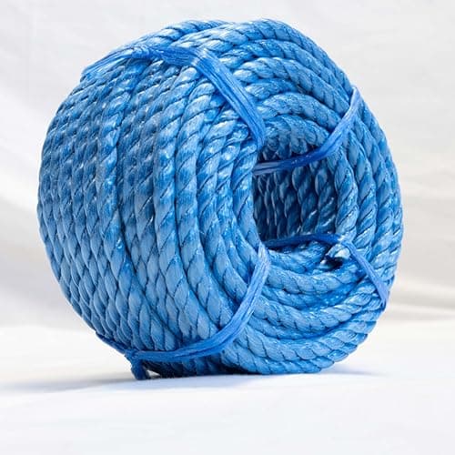 Image of TARPAFLEX 6mm x 30m Blue Polypropylene Rope Heavy Duty Poly Rope For Trailers, Boating, Anchoring, Camping, Fishing & More