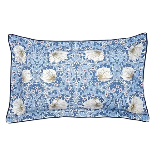 Image of Morris & Co PIMPERNEL PILLOWCASE OXFORD WOAD, Blue