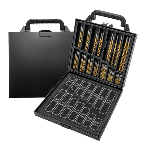 Image of GREENSAPPIRE 99pc Complete HSS Mixed Drill Bit Set. Titanium Coated High Speed Steel Drill Bits for Metal, Wood & Plastic. All In a Box Case