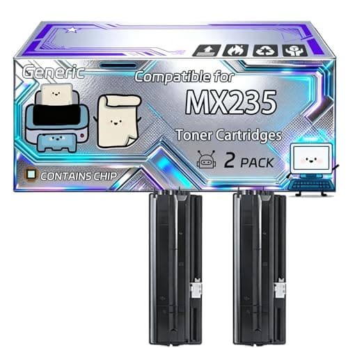 Image of MX235 MX-235GT Toner Cartridges Compatible for Sharp MX-M232D MX-M180 MX-M182 MX-M182D MX-M202D Printers, With Chip, 16000 Pages, Vibrant Colours (2-Pack Black)