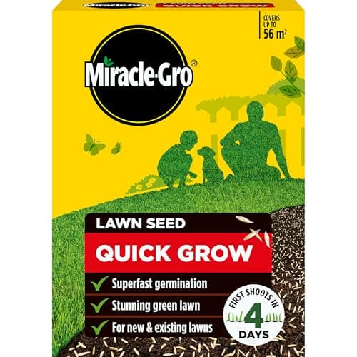 Image of Miracle-Gro Quick Gro Lawn Seed, Child & Pet Friendly, Coverage 56m2, 1.6kg Box