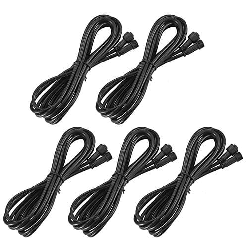 Image of GEYUEYA Home 4 Pin Extension Cable for Decking Lights, 1M 4Pin Extension Cable for Color Changing Outdoor LED Decking Lights RGB - 5 Pack