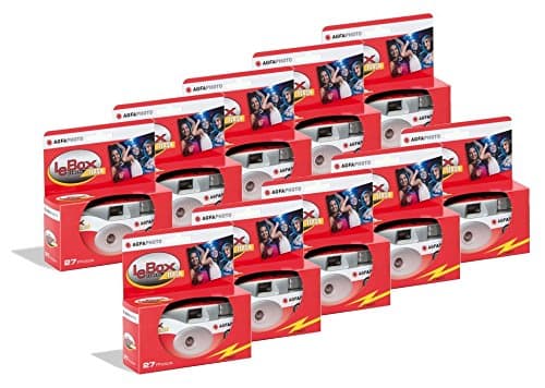 Image of Agfa ag601020 – 10 AgfaPhoto LeBox 400 Disposable Camera with Flash (Pack of 10)