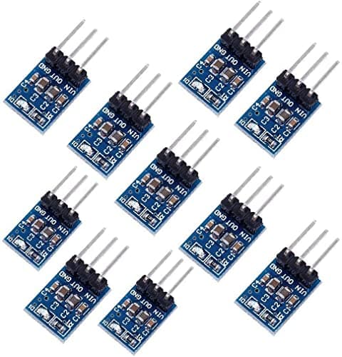 Image of Fasizi 10pcs 3.3 DC Voltage Regulator Step Down Power Supply Module 4.75V-12V to 3.3V 800mA