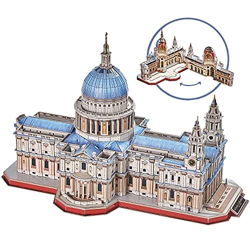 Image of CubicFun 3D Jigsaw Puzzles for Adults 643 Pieces Architecture with Interior Views Model Kits for Adults Build UK London Classical Architecture St. Paul's Cathedral, Hard Puzzles Gifts for Women, Men