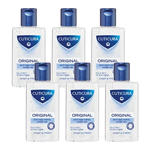 Image of Cuticura Original Anti Bacterial Hand Gel 100ml Pack , Clear, 600 millilitre, (Pack of 6)