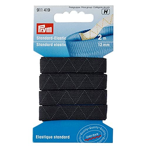 Image of Prym Standard Elastic 2m x 12mm, Black