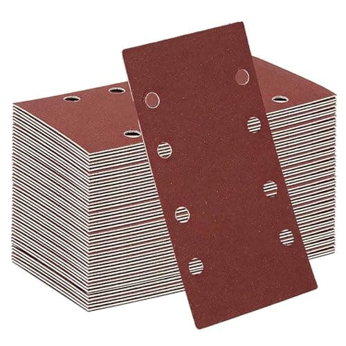 Image of 48 Pcs Sandpaper Sanding Sheets Set, Rectangle Fine Sandpaper Sheets Sand Paper Pack for Wood, 60/80/120/180/320/600/800/1000 Grits Sanding Pads Sheet Sander Sheet 93 x 185 MM